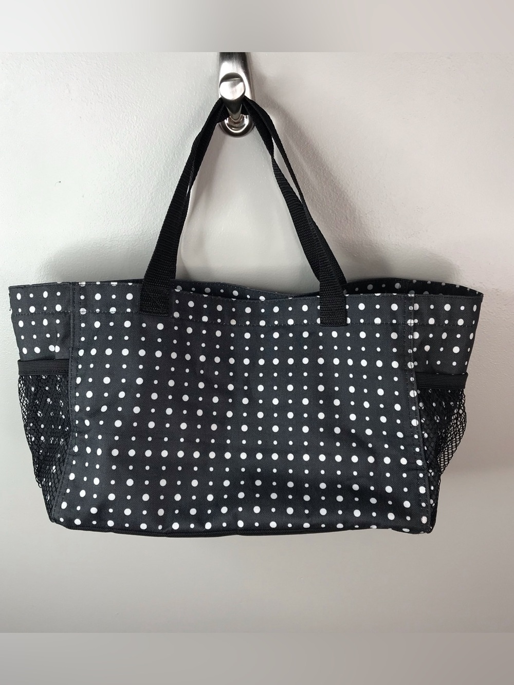 thirty-one Black and White Polka Dot Tote